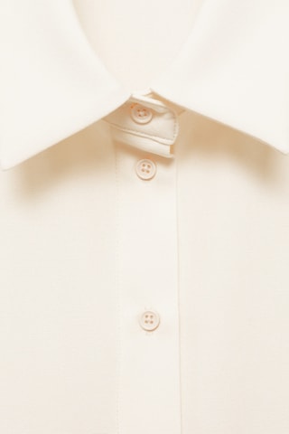 Robe chemisier courte - Crème