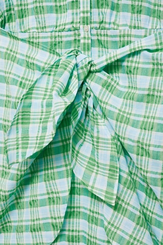 Robe nœud à carreaux - Vert