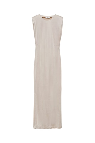 Robe maille épaulettes - Beige