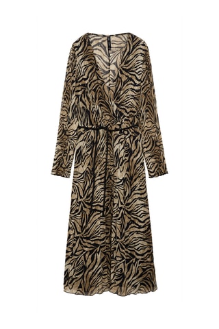 Robe léopard nœud - Marron