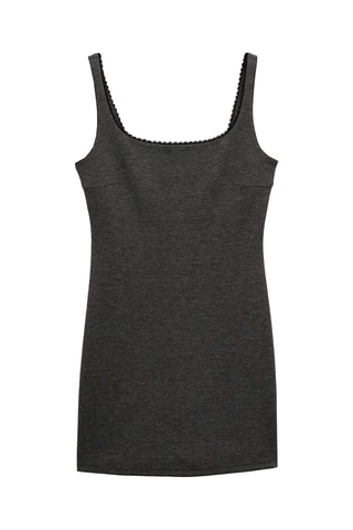 Robe détails dentelle - Gris