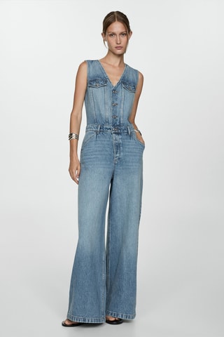 Combi-pantalon en jean - Bleu