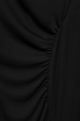 Robe froncée épaules dénudées - Noir