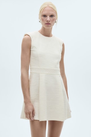 Robe courte texturée - Blanc