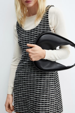 Robe carreaux tweed - Noir