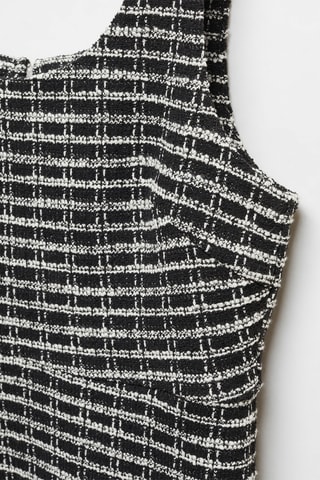 Robe carreaux tweed - Noir