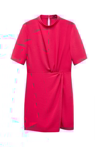 Robe détail drapé - Fuchsia