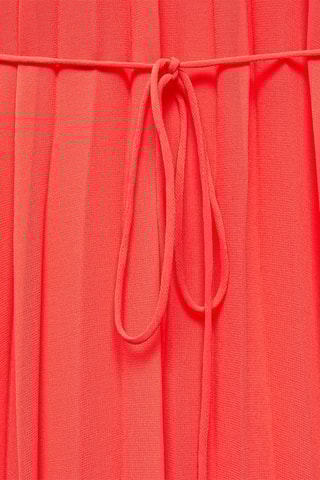 Robe plissée emmanchures américaines - Corail