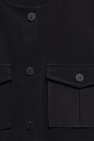 Robe nœud détail poches - Noir