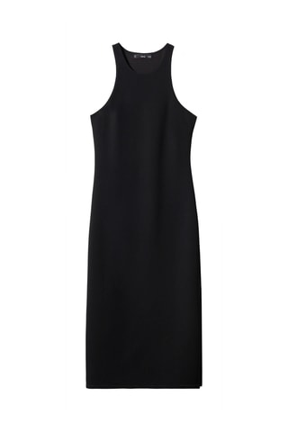 Robe midi ouverture - Noir