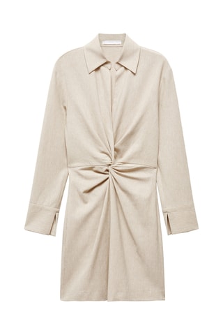 Robe détail nœud - Beige