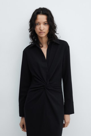 Robe détail nœud - Noir