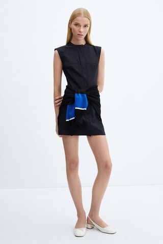 Robe courte cintrée - Bleu nuit
