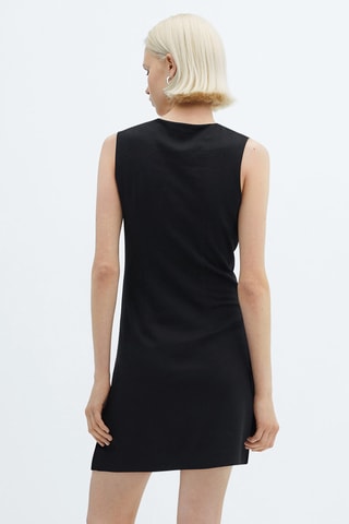 Robe courte boutonnée - Noir
