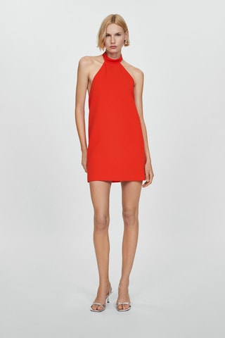 Robe emmanchures américaines dos nu - Rouge