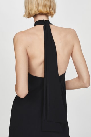 Robe emmanchures américaines dos nu - Noir