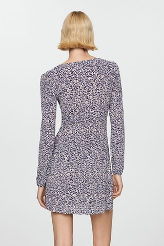 Robe à fleurs - Bleu et blanc