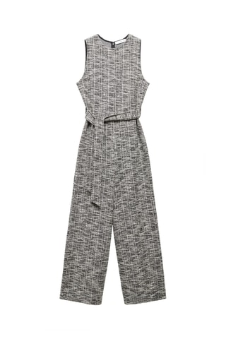 Combinaison tweed chinée - Écru
