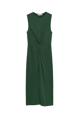 Robe midi détail drapé - Vert