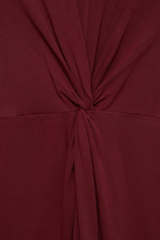 Robe midi détail drapé - Bordeaux