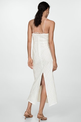 Robe brodée emmanchures américaines - Blanc