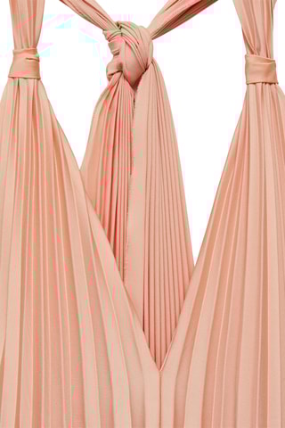 Robe longue plissée - Rose