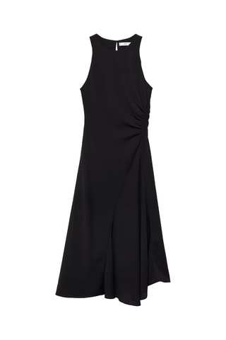 Robe midi détail drapé - Noir