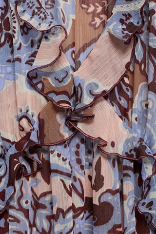 Robe paisley volants - Bleu