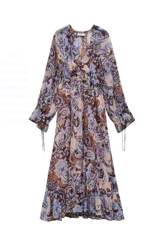 Robe paisley volants - Bleu