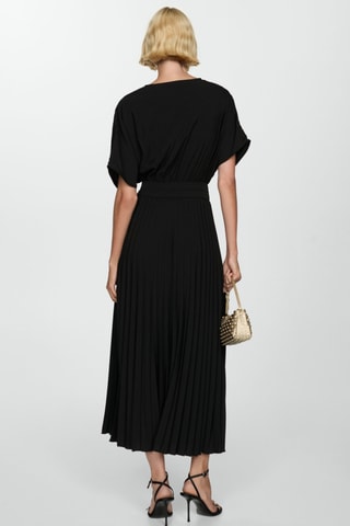Robe évasée plissée - Noir