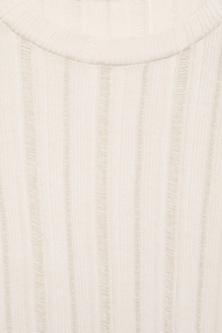 T-shirt maille manches courtes - Crème