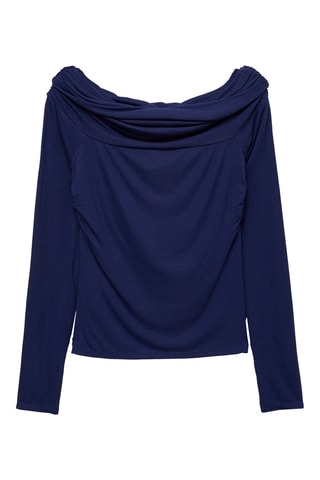 T-shirt épaules dénudées - Bleu