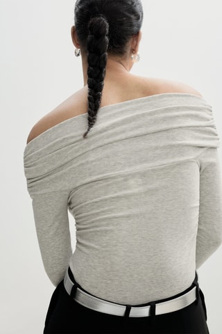 T-shirt épaules dénudées - Gris