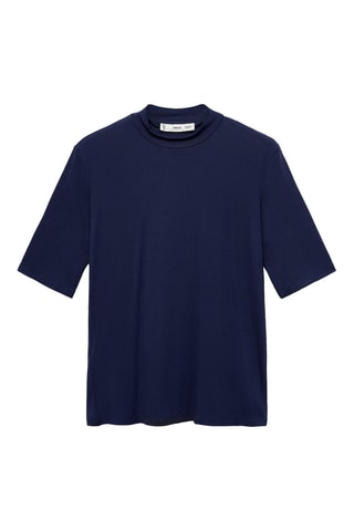 T-shirt manches courtes maille - Bleu