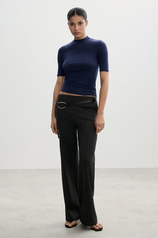 T-shirt manches courtes maille - Bleu
