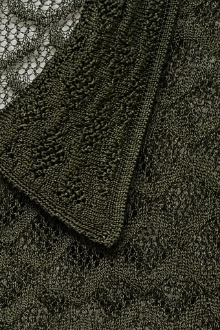 Body maille ajourée col polo - Vert