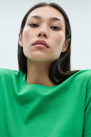 T-shirt coton manches courtes - Vert