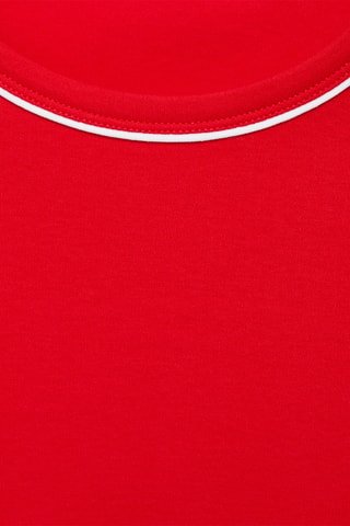 T-shirt 100% coton liserés contrastants - Rouge