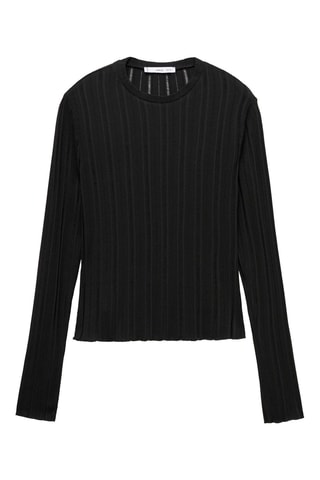 T-shirt jaspé - Noir