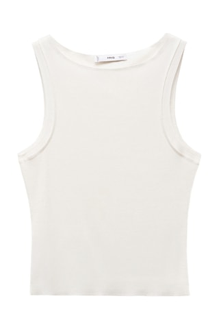 Top modal sans manches - Blanc