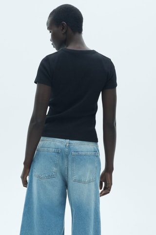 T-shirt coton manches courtes - Noir