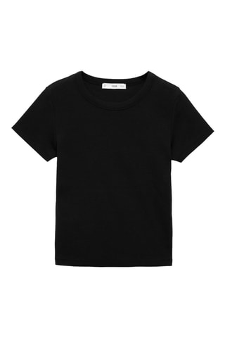 T-shirt coton manches courtes - Noir