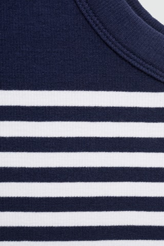 Top imprimé rayures - Bleu