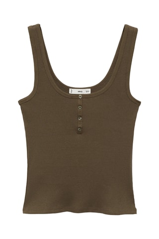 Top bretelles boutons - Kaki