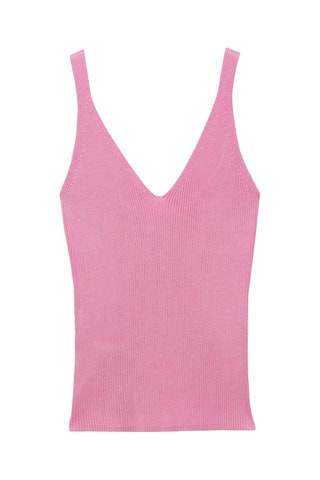 Top maille bretelles - Rose