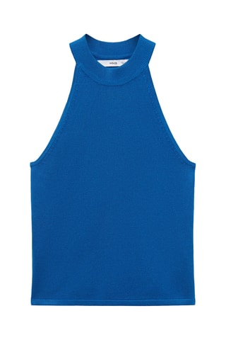 Top maille emmanchures américaines - Bleu