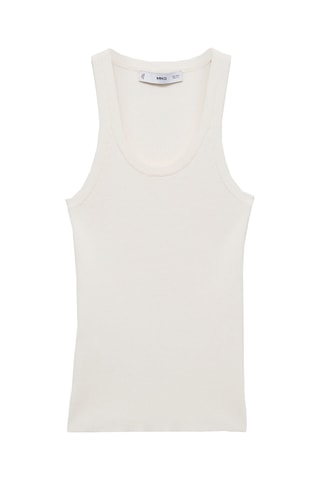 Top maille bretelles - Blanc