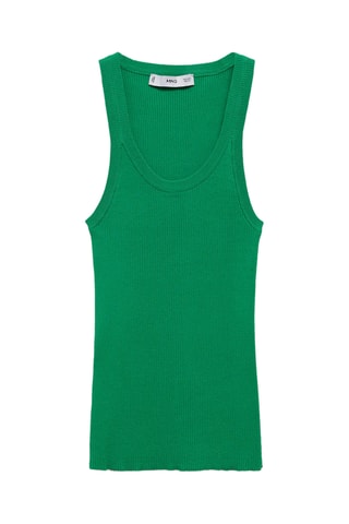 Top maille bretelles - Vert