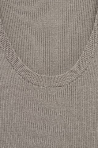 Top maille bretelles - Gris