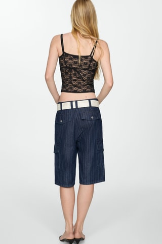 Top bretelles dentelle - Noir